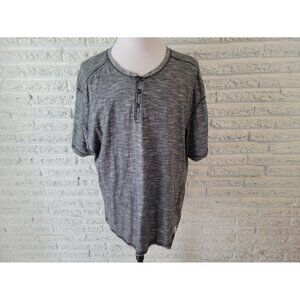 Alexander Julian Mens Shirt 4X Tee Short Sleeve 1/4 Button Cotton Gray GRA93E